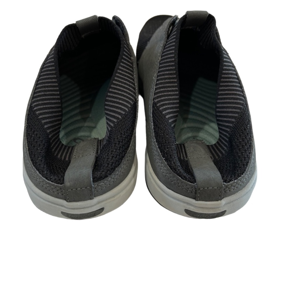 Olukai men’s Makia Ulana Kai shoes 10 black grey elastic laces drop in heel - Picture 10 of 13